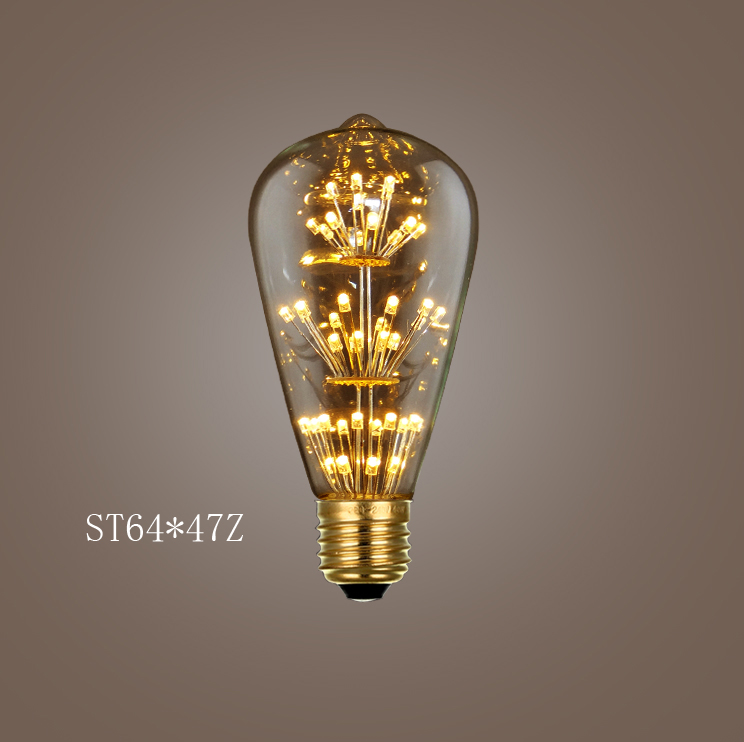 MTXST64-1 Starry Fireworks Vintage Edison LED Bulb Ceiling Lighting For Decoration