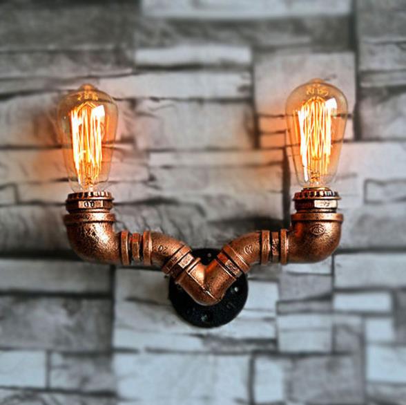 SG34-02  Iron  Rustic  pipe wall lamp
