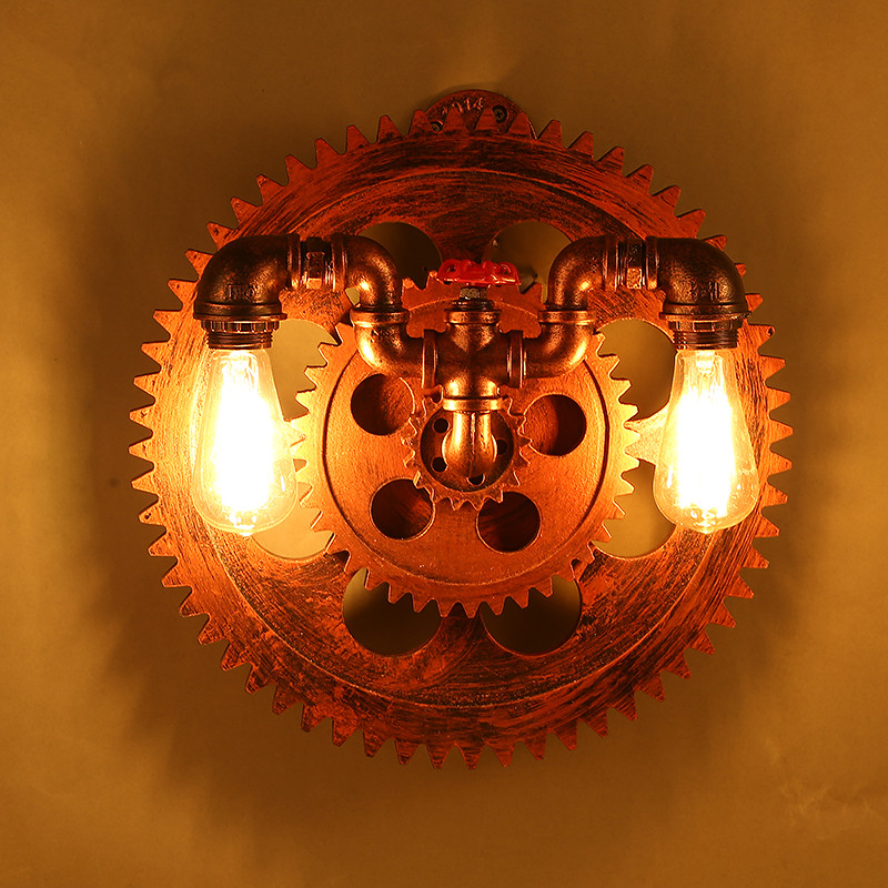 Gear Pipe Fitting Wall Lights