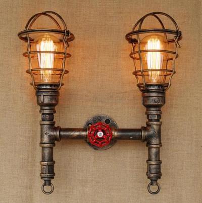 SG28-02  Iron Rustic pipe wall lamp