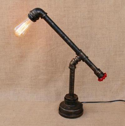 TD05 Iron Rustic pipe table lamp