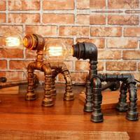 TD12 Iron Rustic pipe table lamp