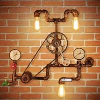 SG55-03 Iron Rustic pipe wall lamp