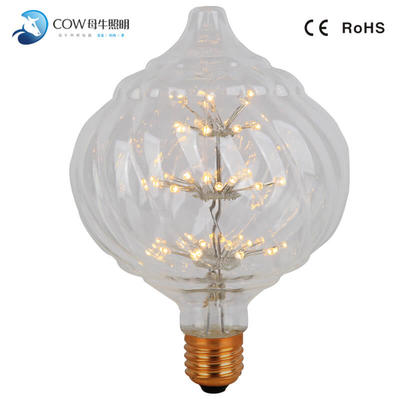 LED Filament Bulb E26 E27 Base Starry Fireworks Vintage Edison LED Bulb Ceiling Lighting For Decoration